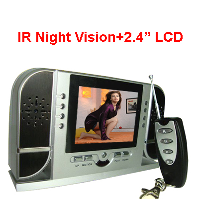 Spy Night Vision Table Clock Camera 